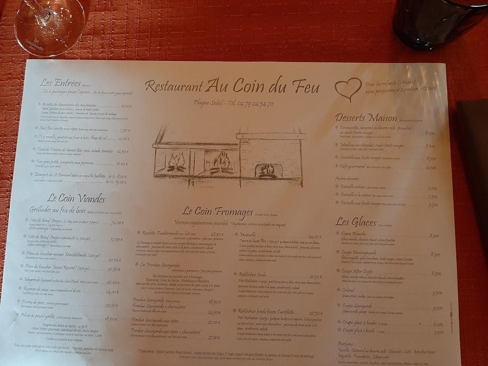 Coin Du Feu - Menu Image 3